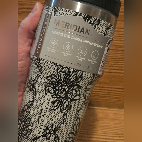 HydraGear Meridian Stainless Steel Tumbler with Straw 20oz Lace - Picture 3 of 7